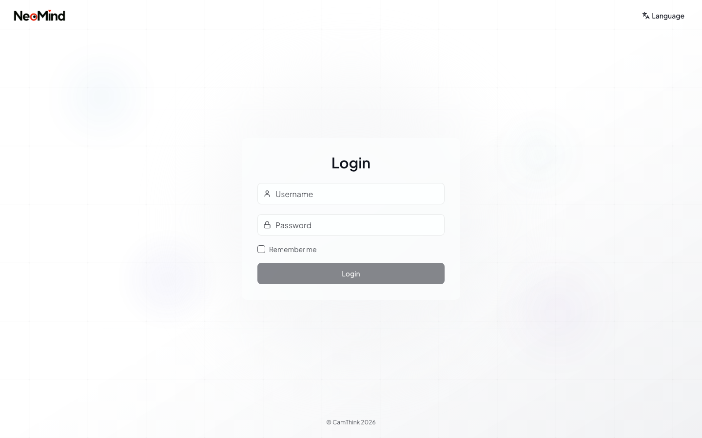 NeoMind 登录页