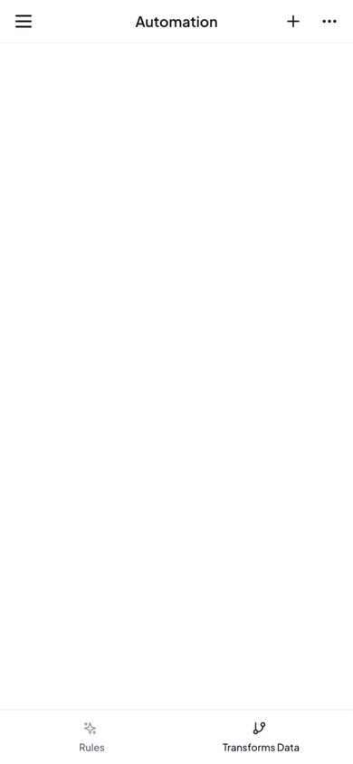 Data transforms on mobile — single-column table layout