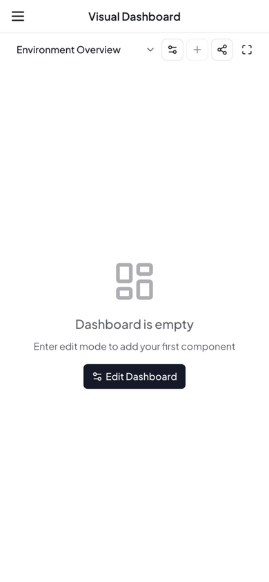 Dashboard on mobile — single column stacked layout