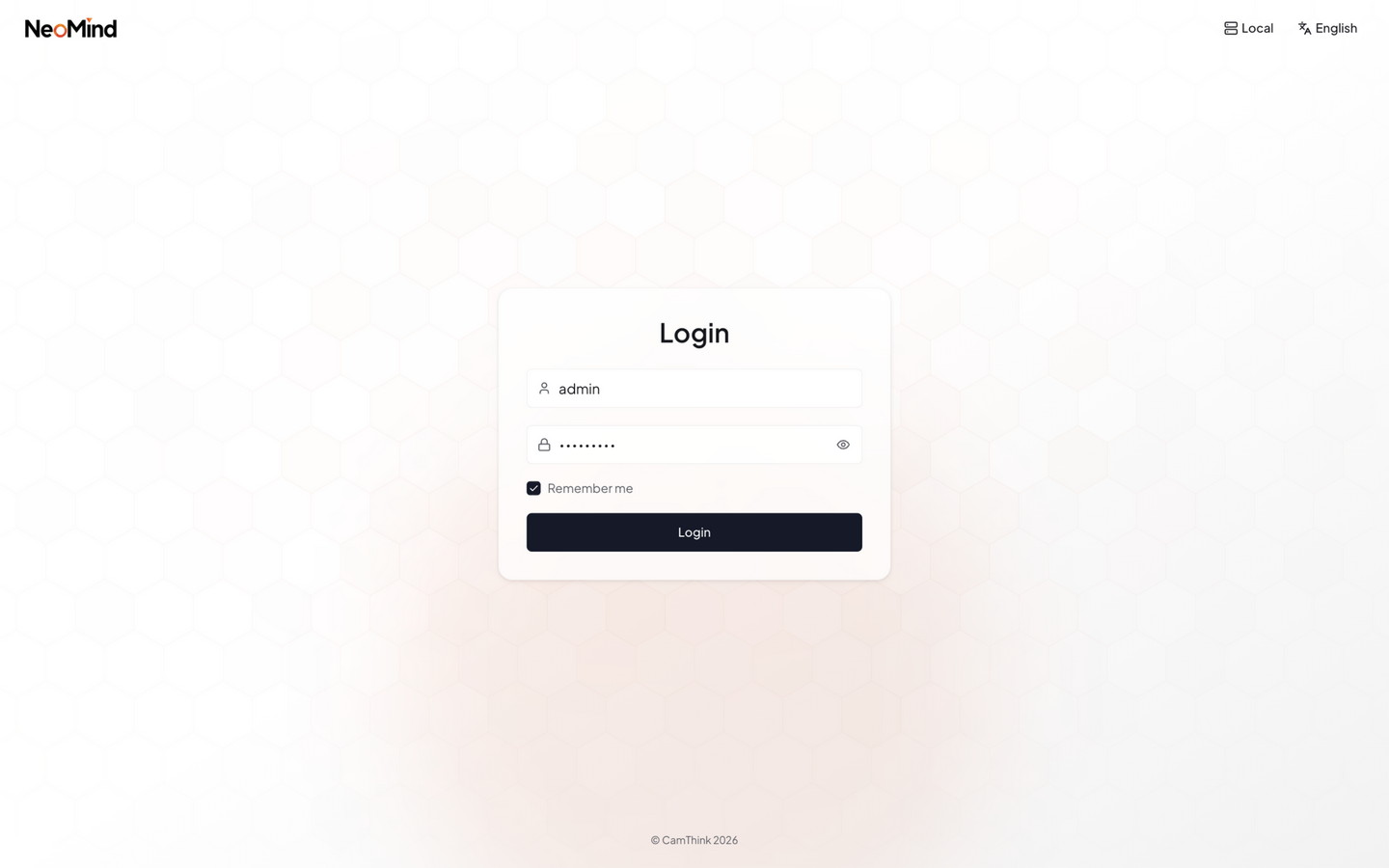 NeoMind login page