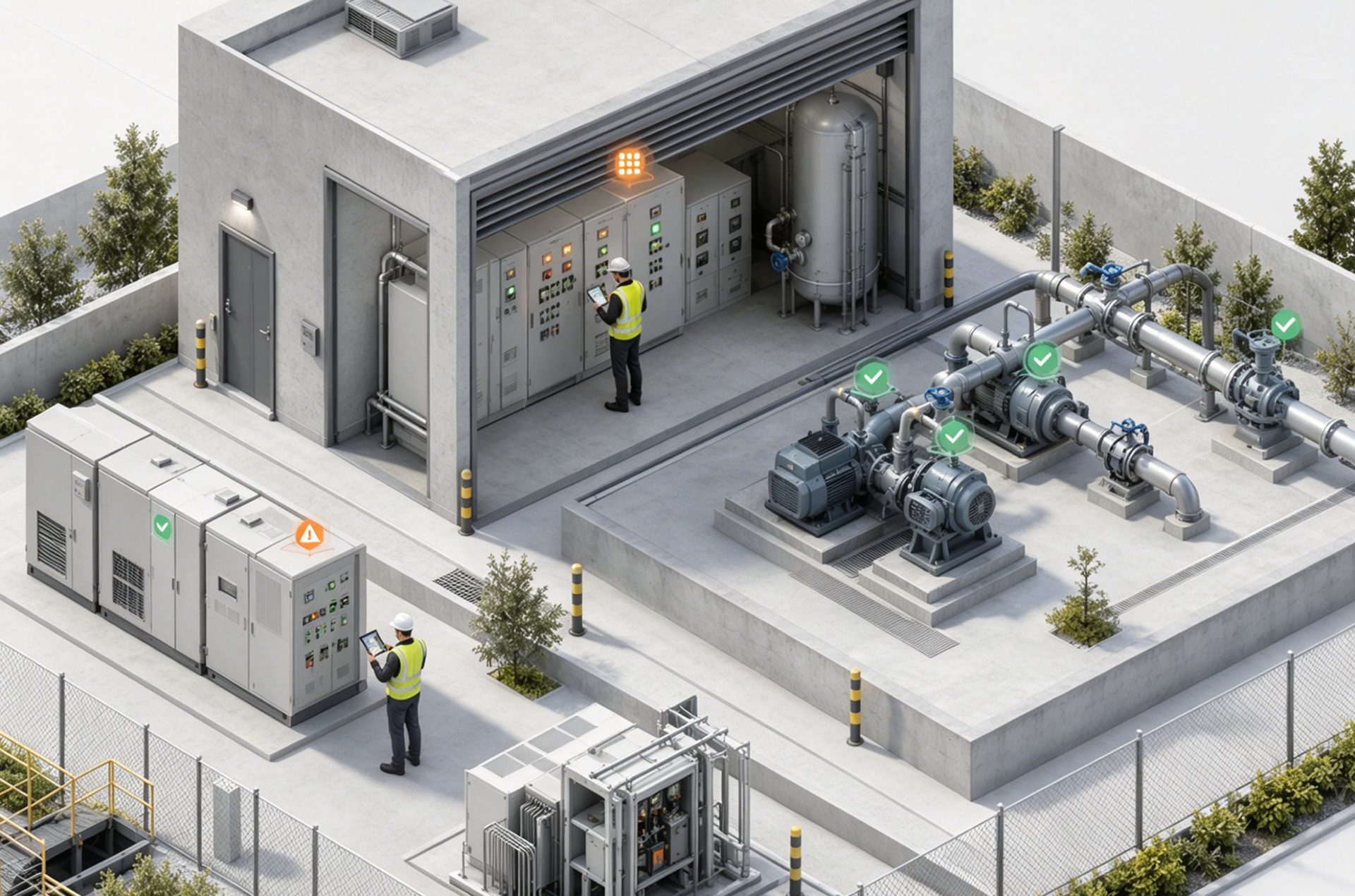 OCR and visual inspection of gauges, panels, and equipment states