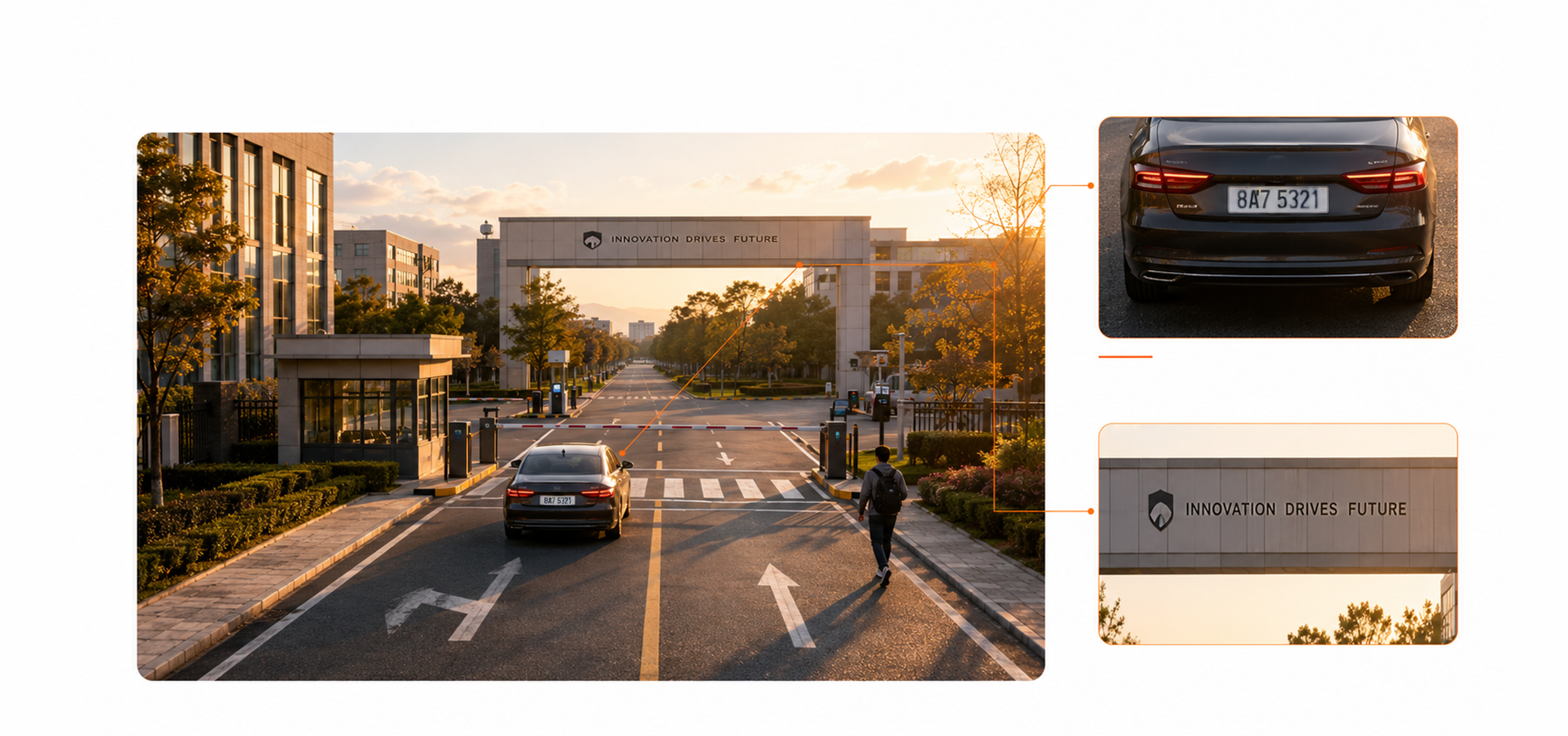Motorized zoom range from wide scene view to target detail