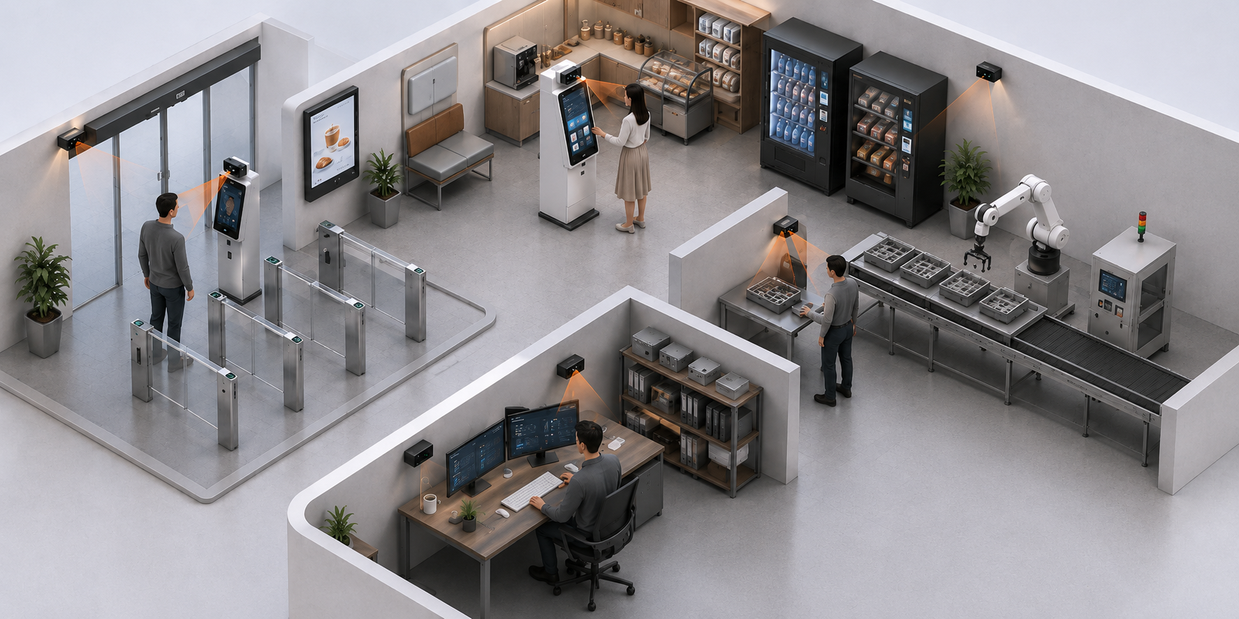 NE302 integrated into a smart terminal environment