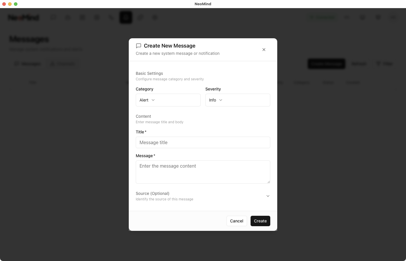 Message Rule Configuration