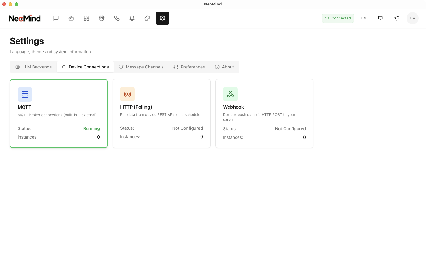 Device Connection Configuration 1