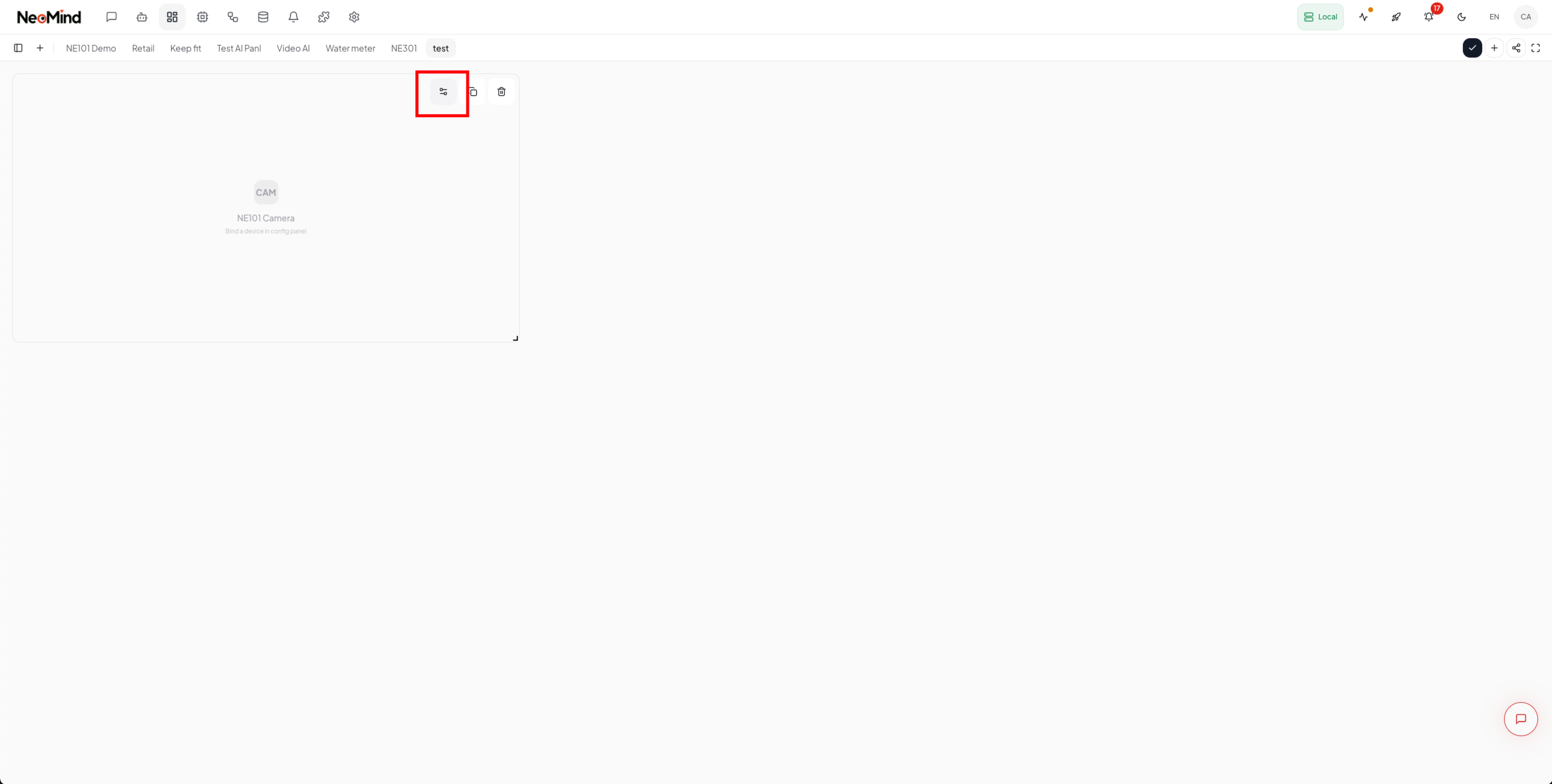Configure the NE101 component