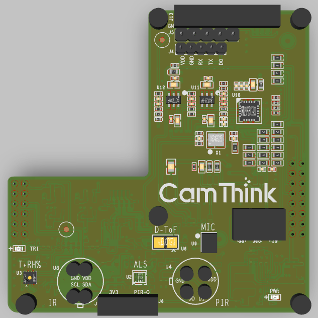 Sensor extension board front (component side)