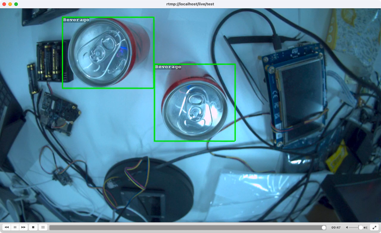 VLC playing the RTMP stream