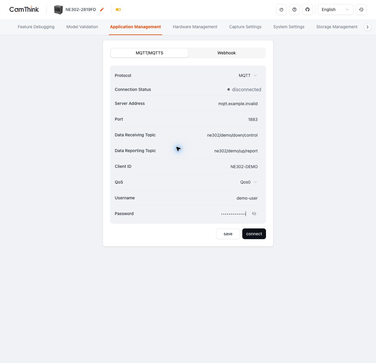 MQTT/MQTTS configuration in Application Management