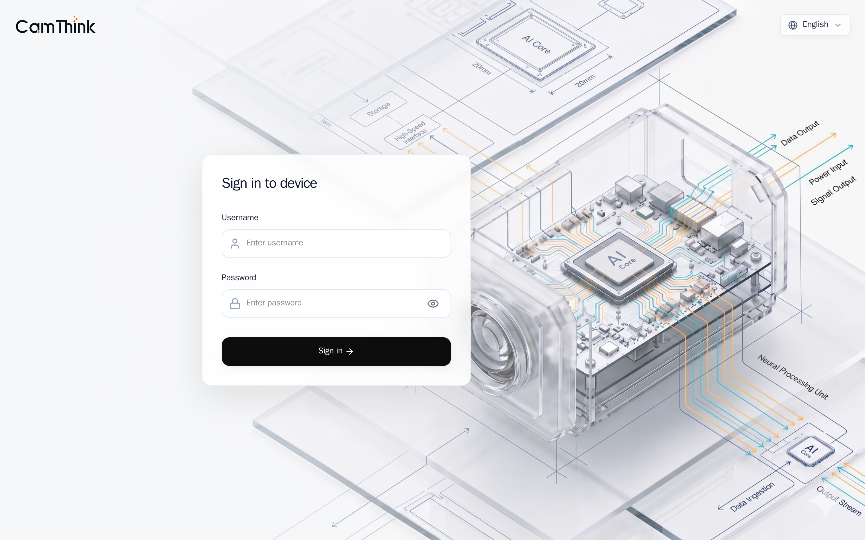 Web Console login page