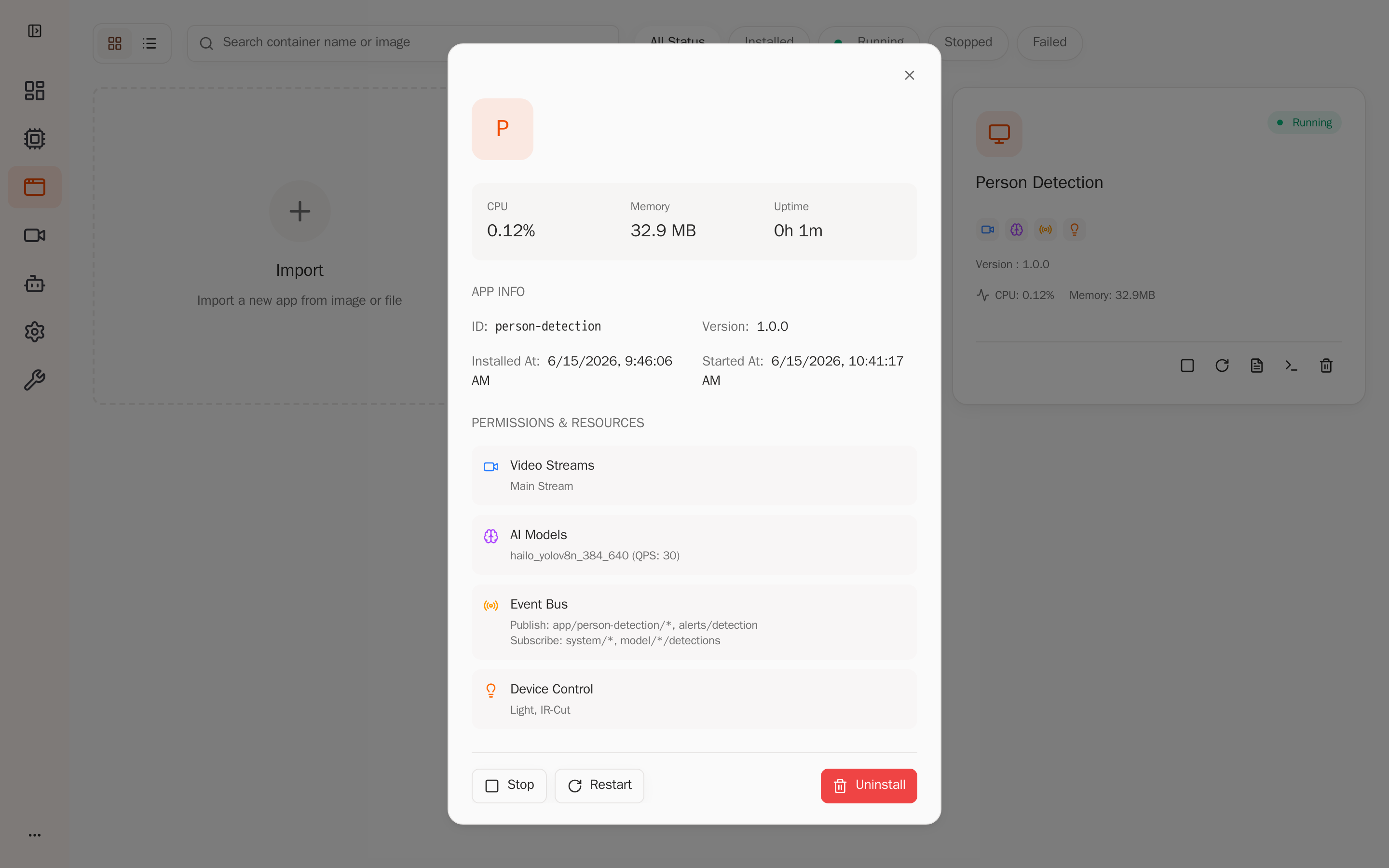 Person Detection details and permissions